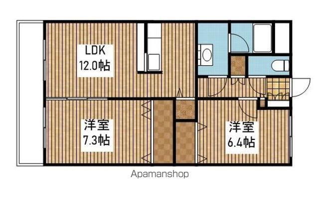 サンモール網川原(2LDK/2階)の間取り写真