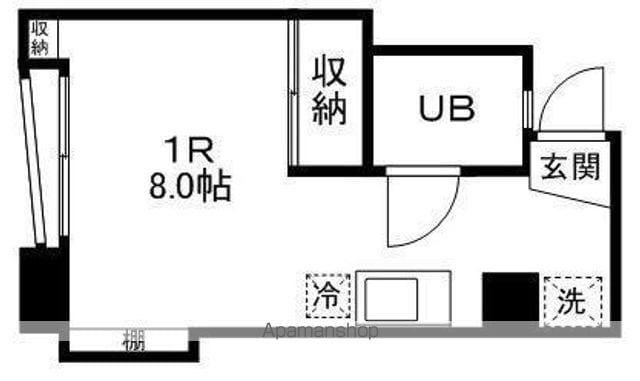 COKULAS八幡(ワンルーム/3階)の間取り写真