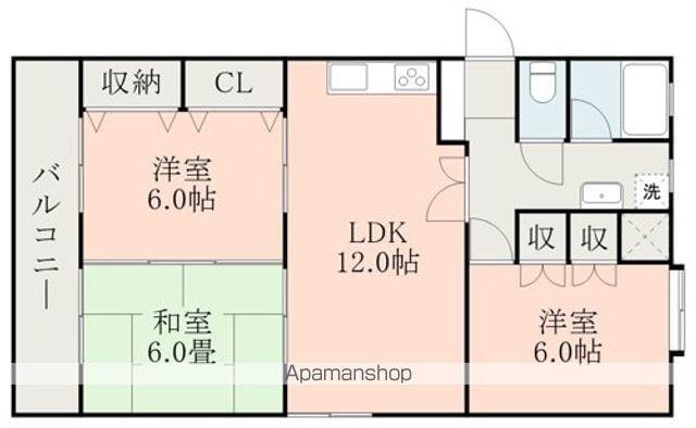 ロゼ九品寺(3LDK/3階)の間取り写真