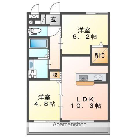 アレグラールN Ⅰ(2LDK/3階)の間取り写真