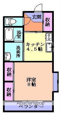 グランシャリオ(1DK/2階)の間取り写真