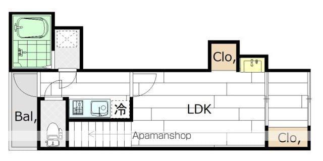 M TERRACE藤垂園 壱番館(1LDK/2階)の間取り写真