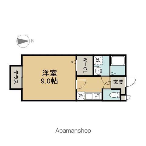 ソレイユ(1K/1階)の間取り写真