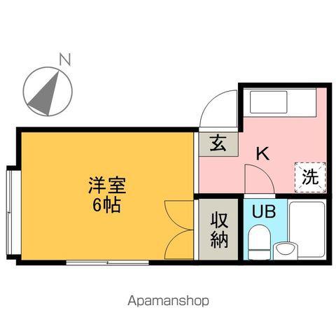 エンゼル藤沢(1K/2階)の間取り写真