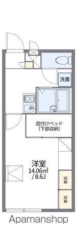 レオパレスアンジュール(1K/1階)の間取り写真
