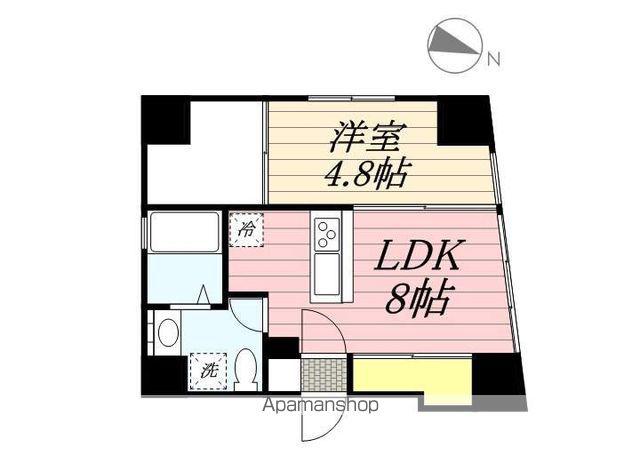 GRANDUO神楽坂Ⅱ(1LDK/8階)の間取り写真