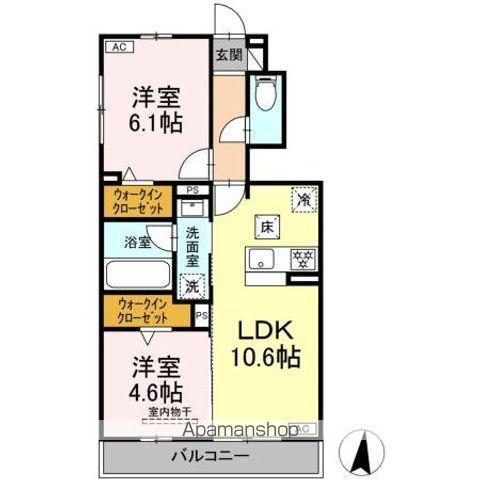 名古屋市東山線 高畑駅 徒歩15分 2階建 新築(2LDK/1階)の間取り写真