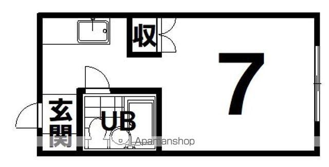 シャトレ白樺(1K/1階)の間取り写真