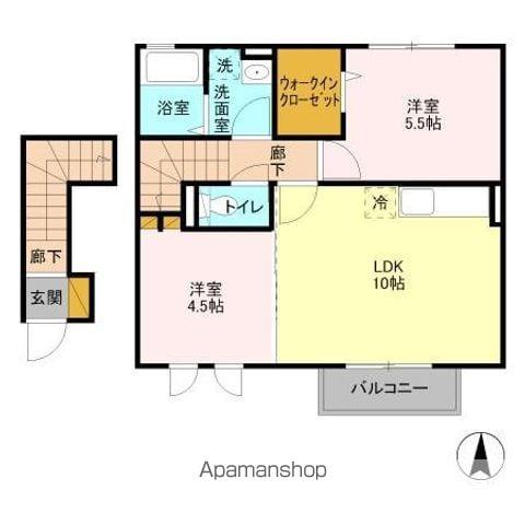 プランドール(2LDK/2階)の間取り写真
