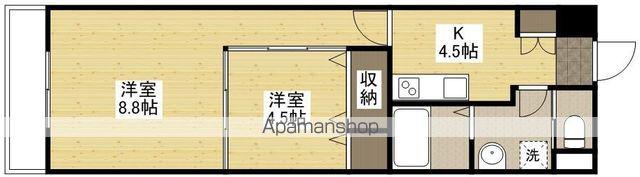 ツインハウス松中(2K/2階)の間取り写真
