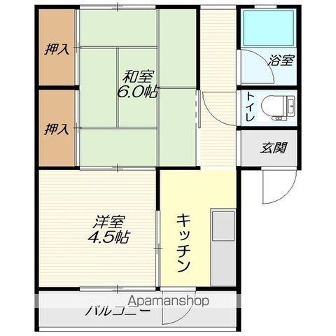 霞雅ビル(2K/3階)の間取り写真