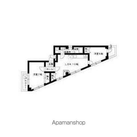 YNビル(2LDK/2階)の間取り写真