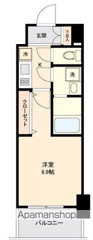プライムアーバン仙台木町通(1K/4階)の間取り写真