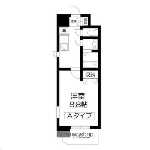 アーバンフラッツ長町(1K/3階)の間取り写真