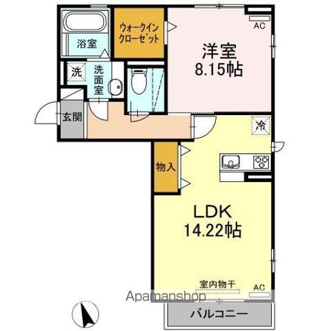 メゾンMINAMI Ⅱ(1LDK/3階)の間取り写真