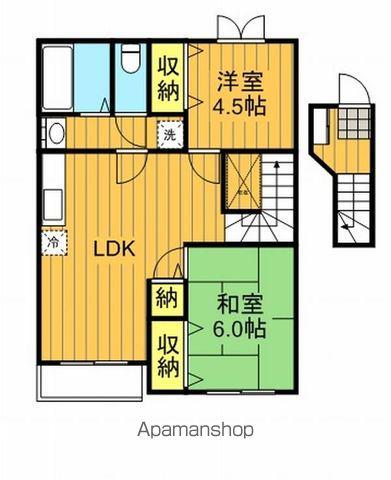 レジオン・ドヌールⅡ(2LDK/2階)の間取り写真