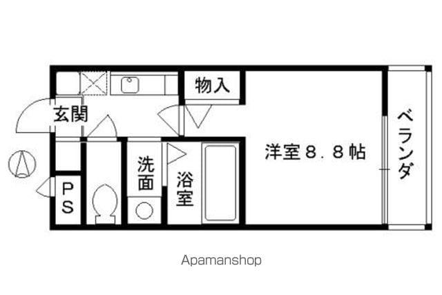 ハイツモアライフ(1K/2階)の間取り写真