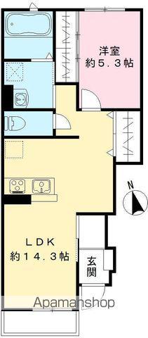 ユアメゾン本荘(1LDK/1階)の間取り写真