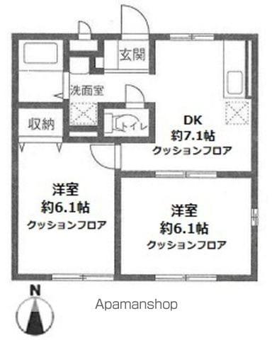 STコーポ(2DK/1階)の間取り写真