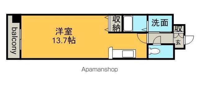 ソラナ平安(ワンルーム/5階)の間取り写真