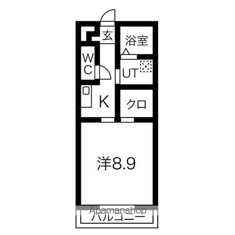 DRAGO Ⅱ(1K/3階)の間取り写真