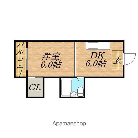 ハイツ19(1DK/3階)の間取り写真
