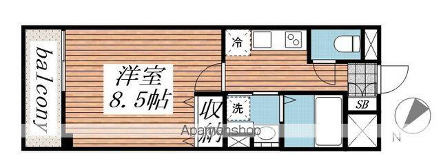 DOビル千葉寺(1K/1階)の間取り写真