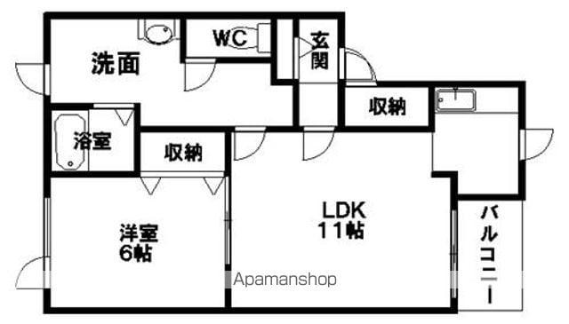 EAGLEⅢ(1LDK/2階)の間取り写真