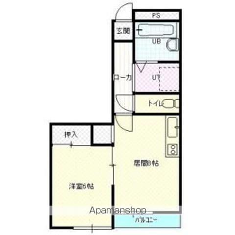リラオクムラ(1DK/4階)の間取り写真