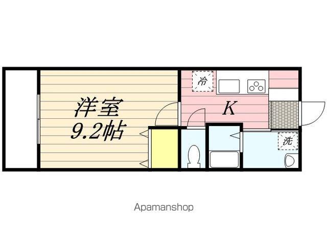ビアンヌール八幡駅(1K/1階)の間取り写真