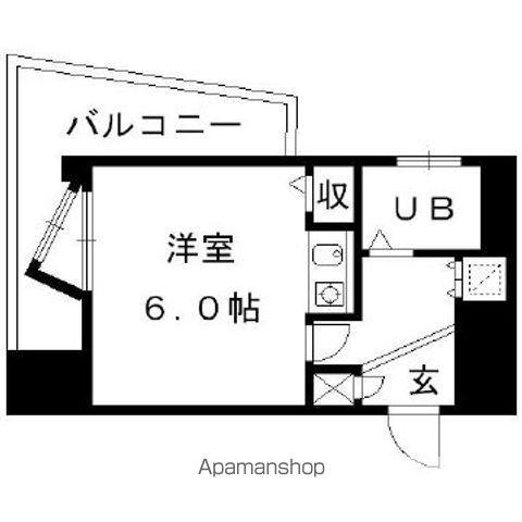 ダイナコート久留米駅前(ワンルーム/3階)の間取り写真