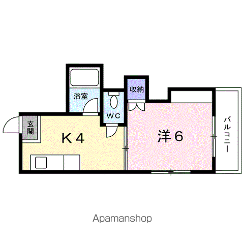 オックスフォードサーカスⅢ(1K/1階)の間取り写真