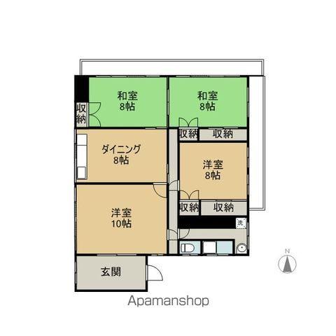 予讃線 伊予三島駅 徒歩47分 2階建 築48年(4DK)の間取り写真