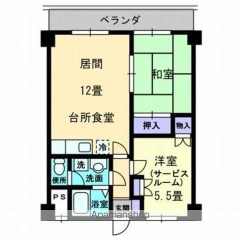 ロゼ三条(2LDK/3階)の間取り写真