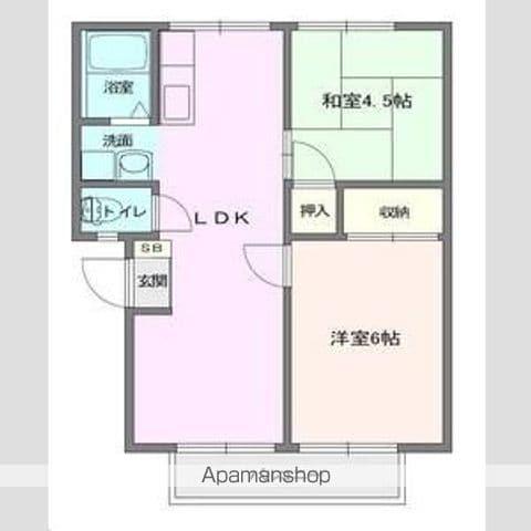 クレアンヌーヴ平岡B棟(2LDK/2階)の間取り写真