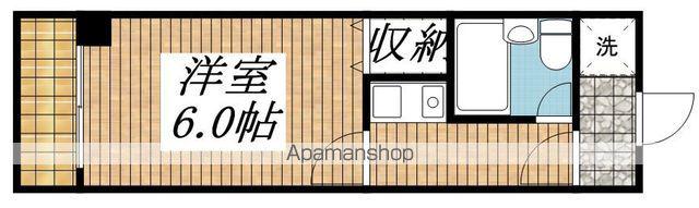 パインコート立川(1K/4階)の間取り写真