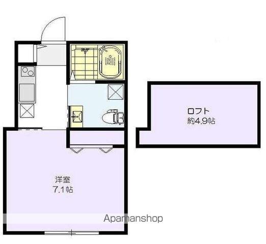 BEAMSPINE(1K/2階)の間取り写真