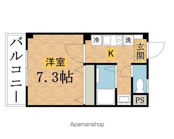 丹木田口ビル(1K/1階)の間取り写真