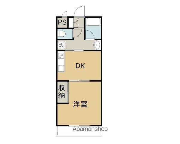 石川マンション3(1DK/1階)の間取り写真
