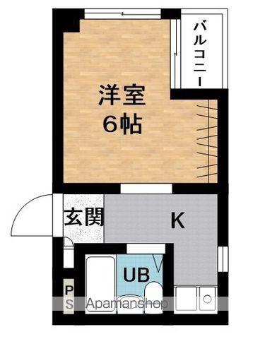 Fアングル361(1K/1階)の間取り写真