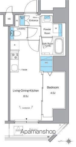 ルフォンリヴェント池袋(1LDK/9階)の間取り写真