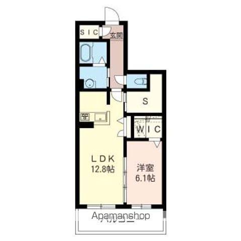 リラフォートイースト2(1LDK/3階)の間取り写真