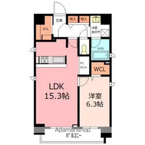 スリーアイランドタワー丸の内(1LDK/9階)の間取り写真