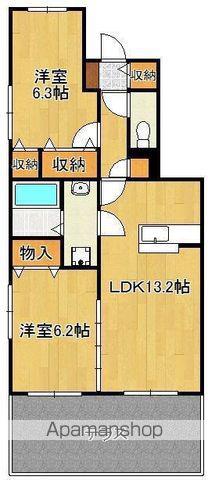 LEGACY-1(2LDK/1階)の間取り写真