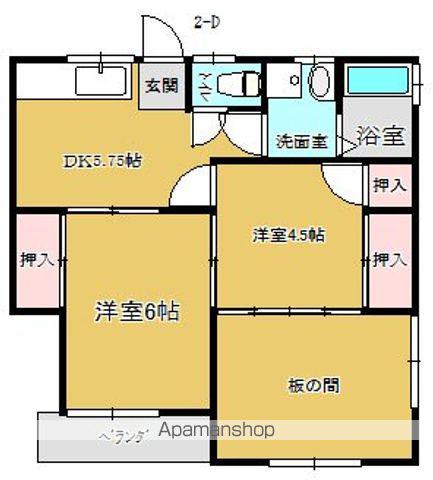 コーポ高平(3DK/2階)の間取り写真