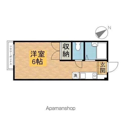 レジオン藤(ワンルーム/2階)の間取り写真