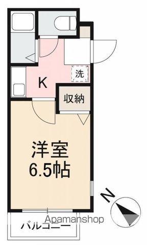 グロリアスハイム(1K/2階)の間取り写真