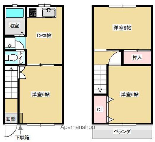 コーポ・チェリー(3DK/1階)の間取り写真