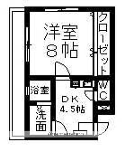 キャッスルM&K(1DK/3階)の間取り写真