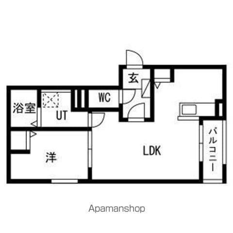 LA VITA COMODO SAPPORO ラ ヴィータ コ(1LDK/3階)の間取り写真